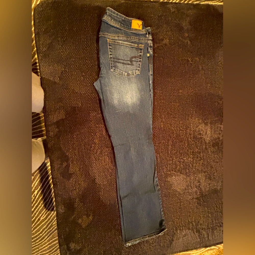 Women's AE Kick boot stretch Blue Jeans